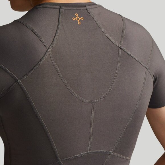 TOMMIE COPPER Slate Gray Fitted Short Sleeve T-Shirt Compression - Picture 3 of 9